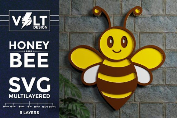 Download Honey Bee 3D Multilayered SVG Cut Files - Multilayered svg Collection
