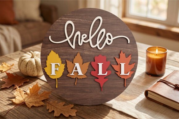 Download Hello Fall Sign Laser Cut SVG - Fall sign Collection