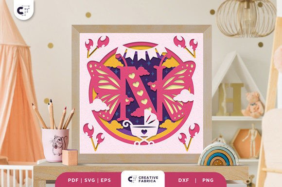 Download Letters N Baby Girl Alphabet 3D Papercut - Premium Resources
