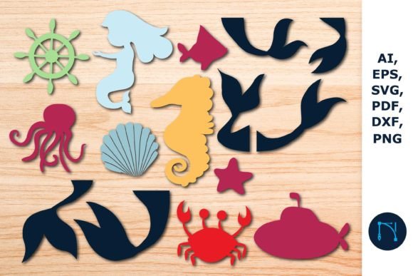 Download Paper Cut Mermaid Nautical SVG Bundle - Nautical svg Collection