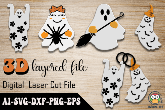 Download Halloween Cute Boo 3D SVG Bundle - 3d svg Collection