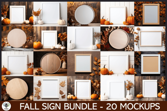Download Fall Sign Mockup Bundle - Fall sign Collection