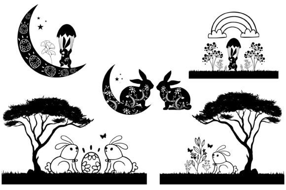 Download Easter 3d SVG Bundle, Bunny SVG Silhouet - 3d svg Collection
