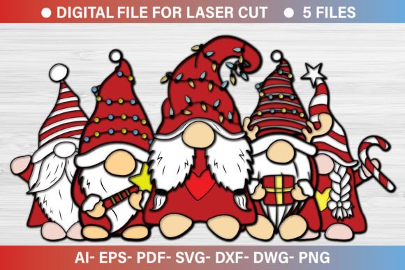 Download Christmas Gnome Paper Cut 3d SVG Bundle - 3d svg Collection