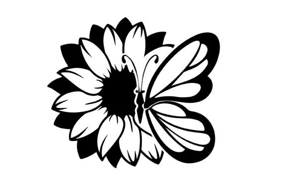 Download Sunflower with Butterfly 3d SVG Bundle - 3d svg Collection