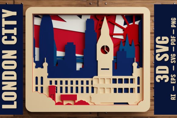Download London City 3D Multilayered SVG Cut File - Multilayered svg Collection